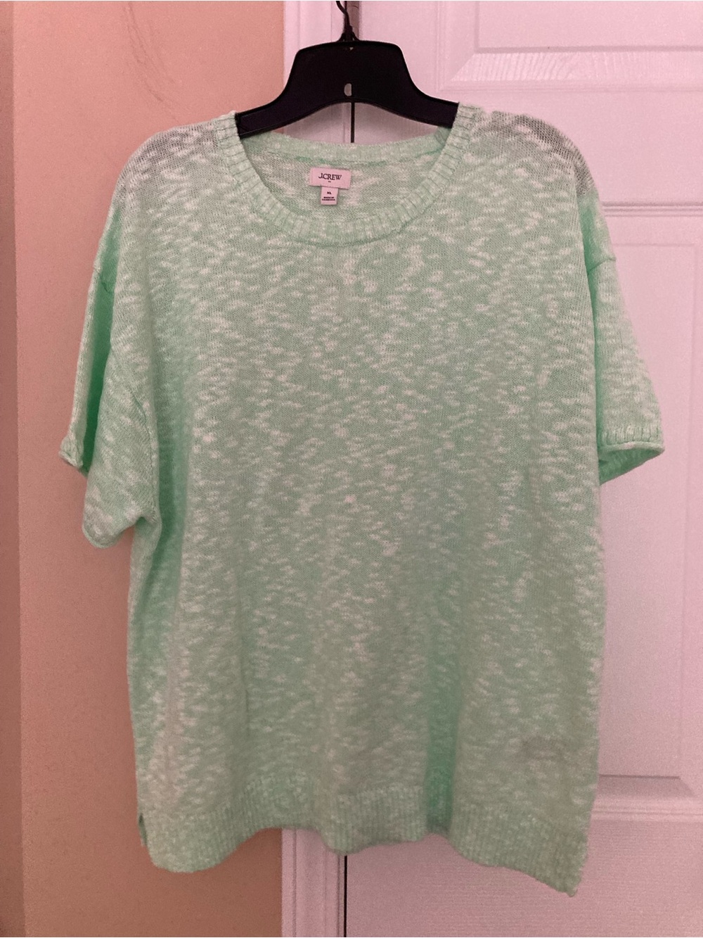 JCrew Factory short sleeve relaxed beach sweater